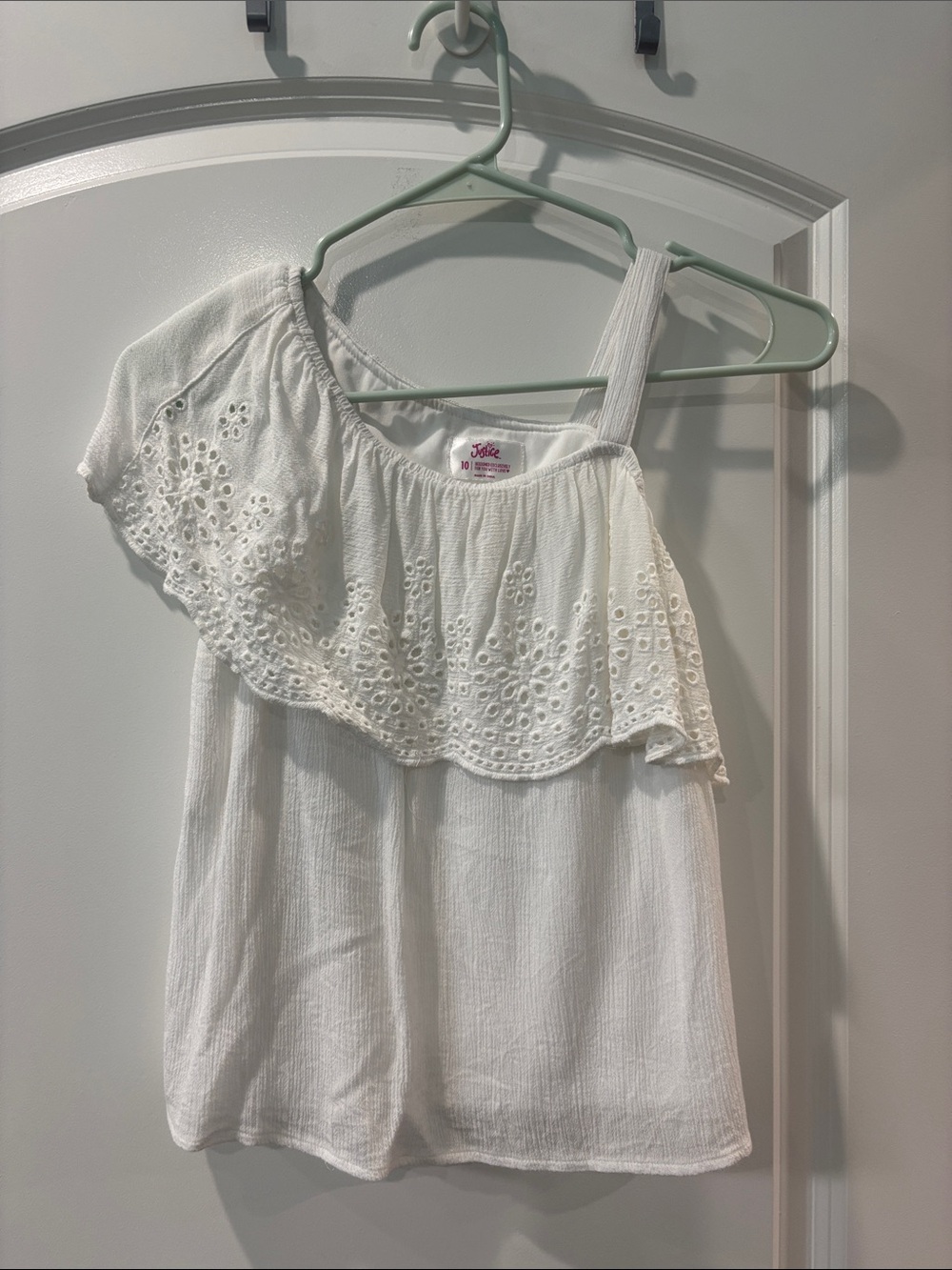 Justice White Off the Shoulder Tank Top